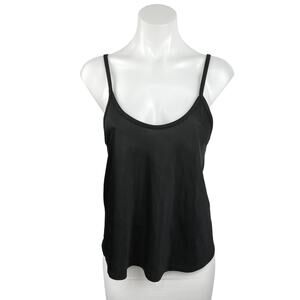 Zara Comisole Black Sleeveless Scoop Neck Spaghetti Strap Cami Tank Top Size S
